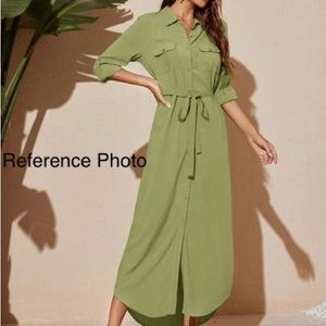 Carmen Marc Valvo Maxi Shirt Dress